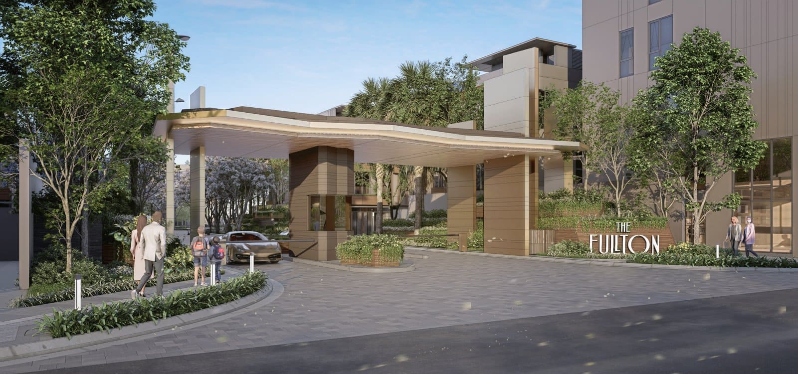 Cửa chào The Fullton CapitaLand tại Khu dân cư Vinhomes Ocean Park 3, Hưng Yên, Hà Nội.