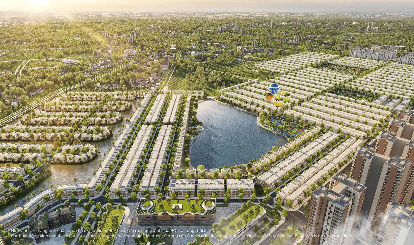 Toàn cảnh khu đô thị Vinhomes Green City với quy mô 197,2ha và các phân khu sinh thái đẳng cấp.